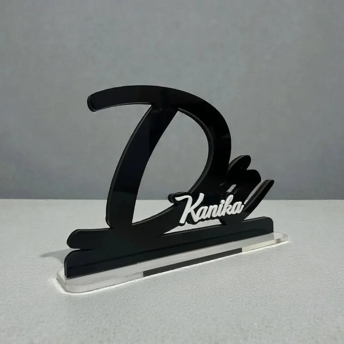 Acrylic initial doctor nameplate for desk
