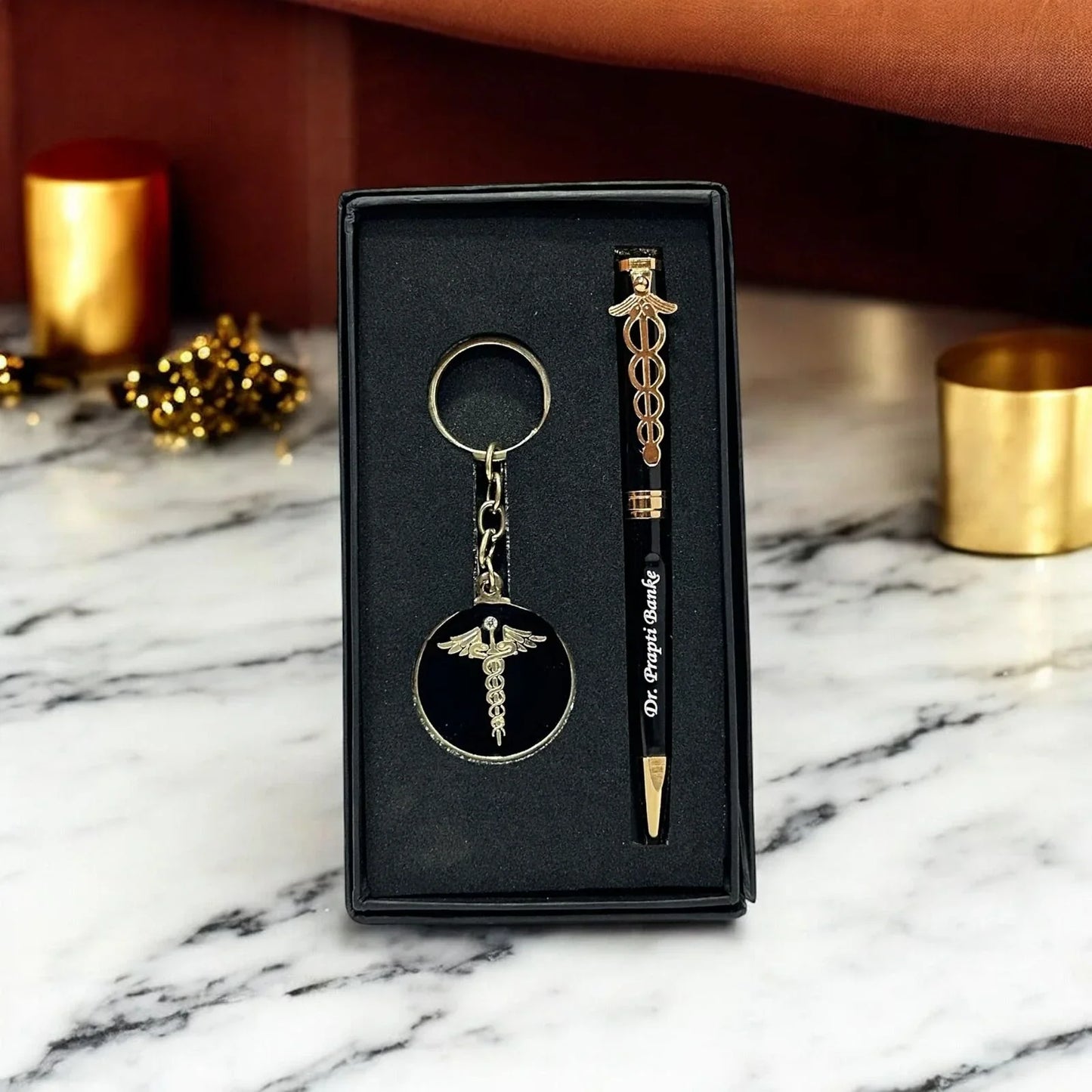 Personalized Doctor Pen & Keychain Gift Set 