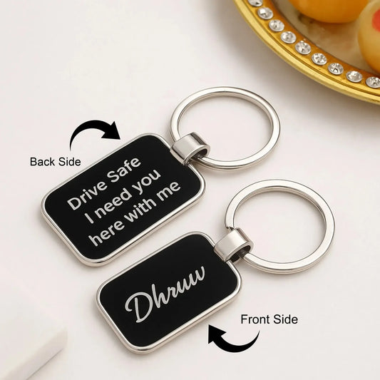 Personalized Double Side Engraved Name Keychain