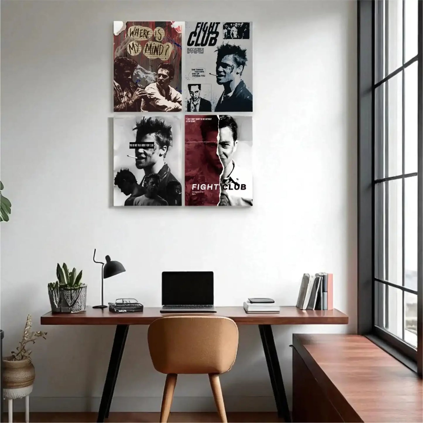 Fight Club Wall Poster Set of 4 for Room Decor