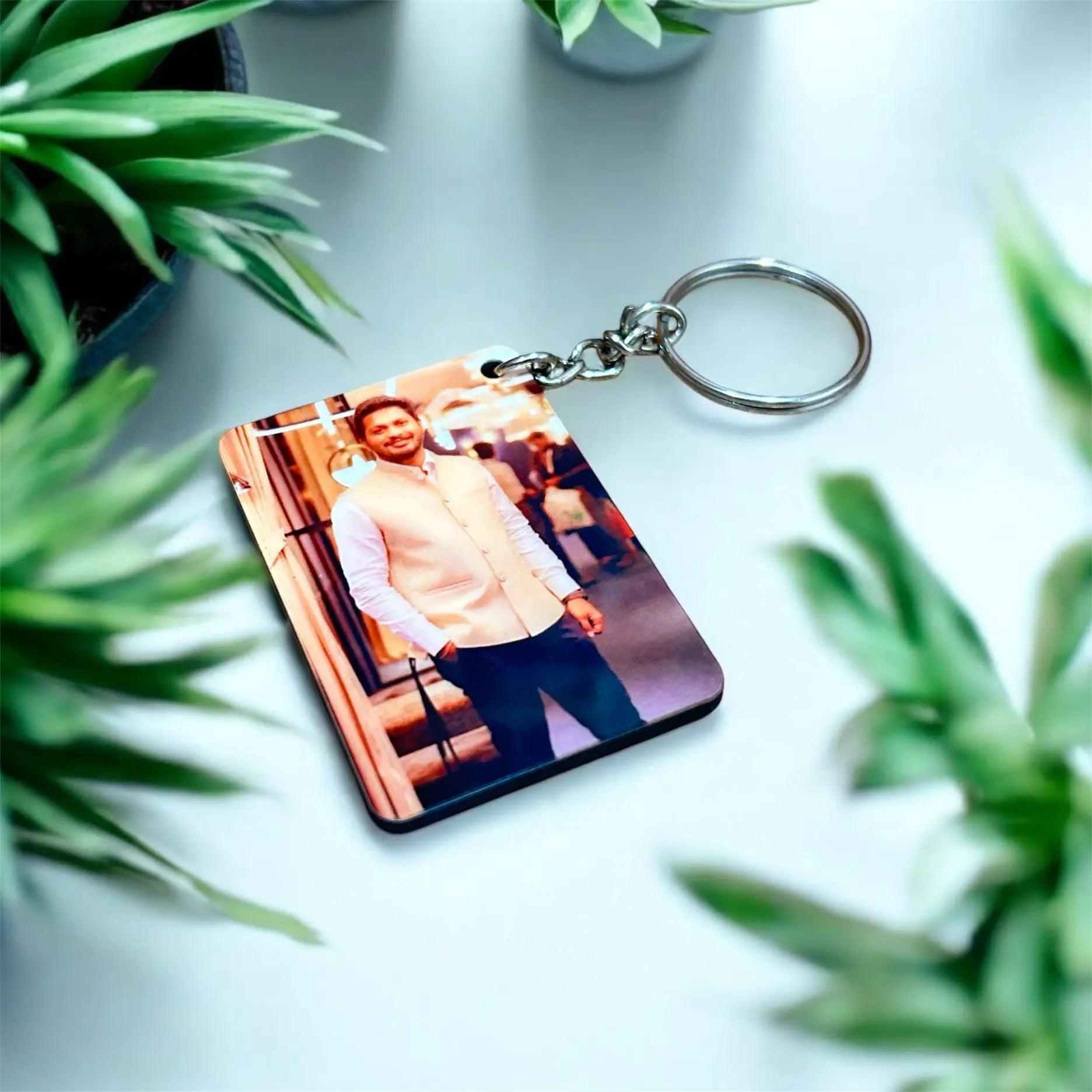 Personalized Rectangle Photo Keychain | Custom Photo Keychain by ...