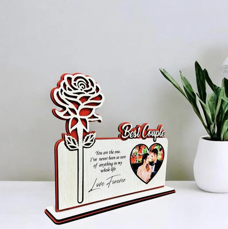 Best Couple Wooden Desk Photo Frame - Precious Art Gifts