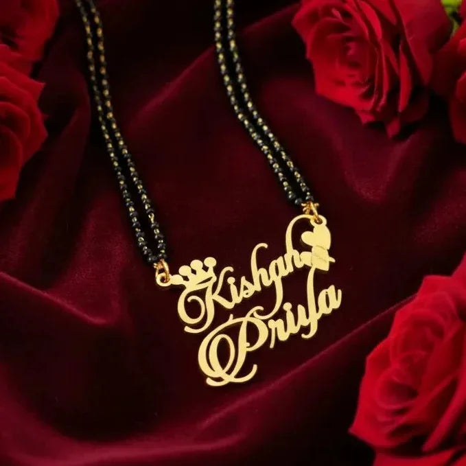 Customzed name mangalsutra pendant 