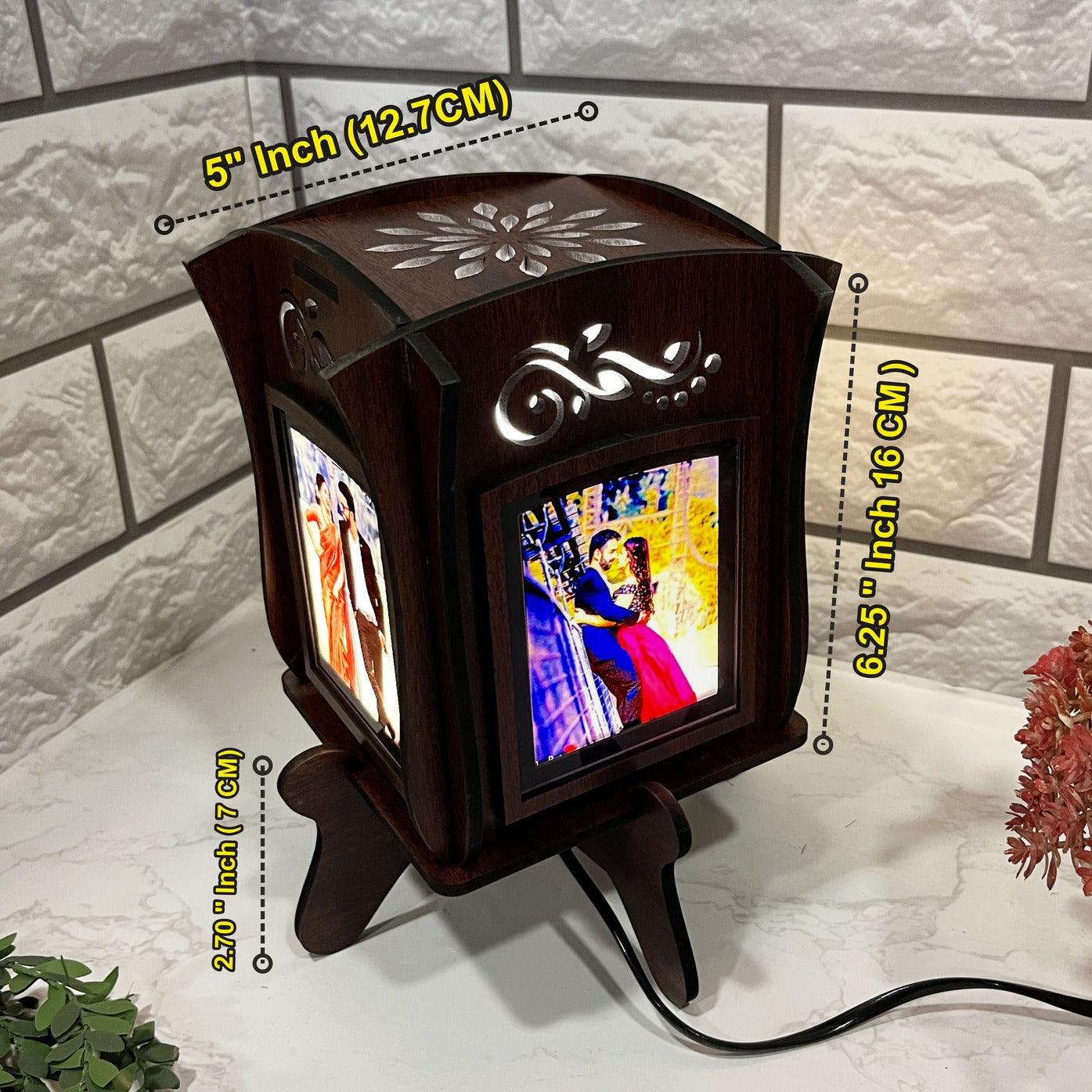 Customized Lotus LED Photo Lamp for Wedding Gift