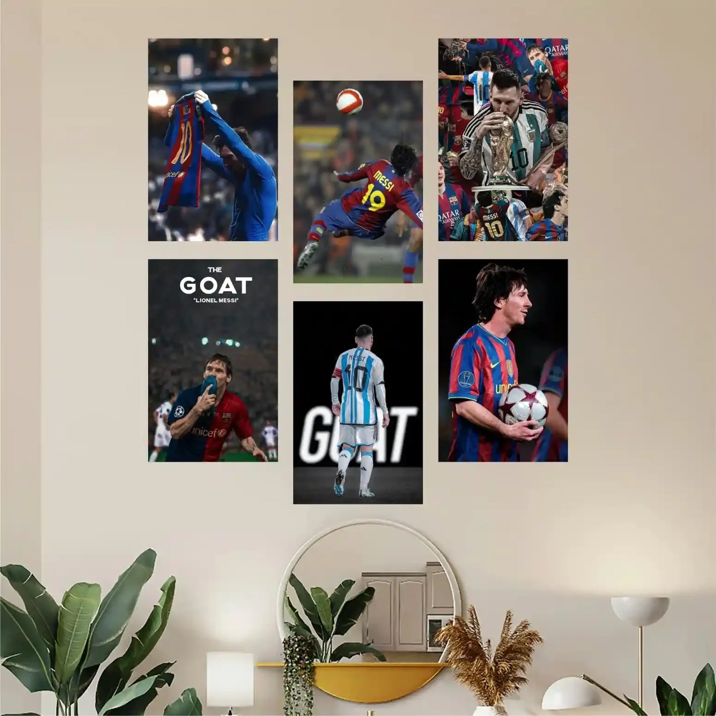 Messi A4 Football Poster Set for Wall Decor