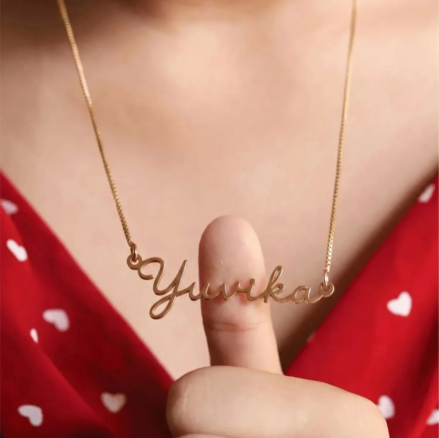 Personalized Signature Name Necklace in Premium 14K Gold Plated Finish