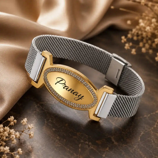 Magnetic Name Bracelet for Men