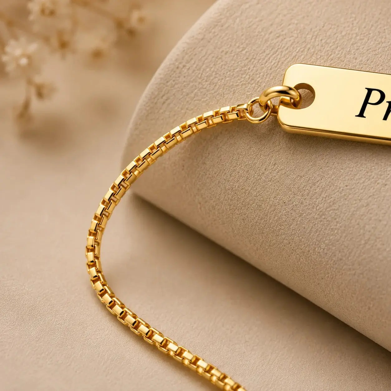Name Bracelet for Women with Custom Name Plate