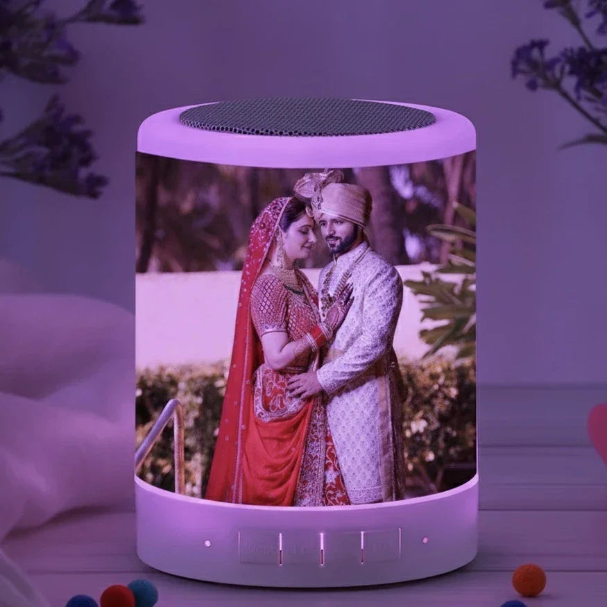 Compact Bluetooth LED speaker with 10-hour battery, Micro SD/TF card & AUX support