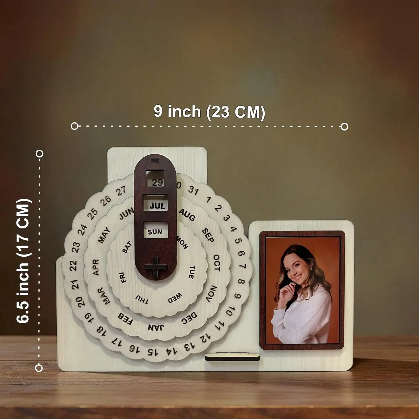 Compact daily planner photo calendar for study table