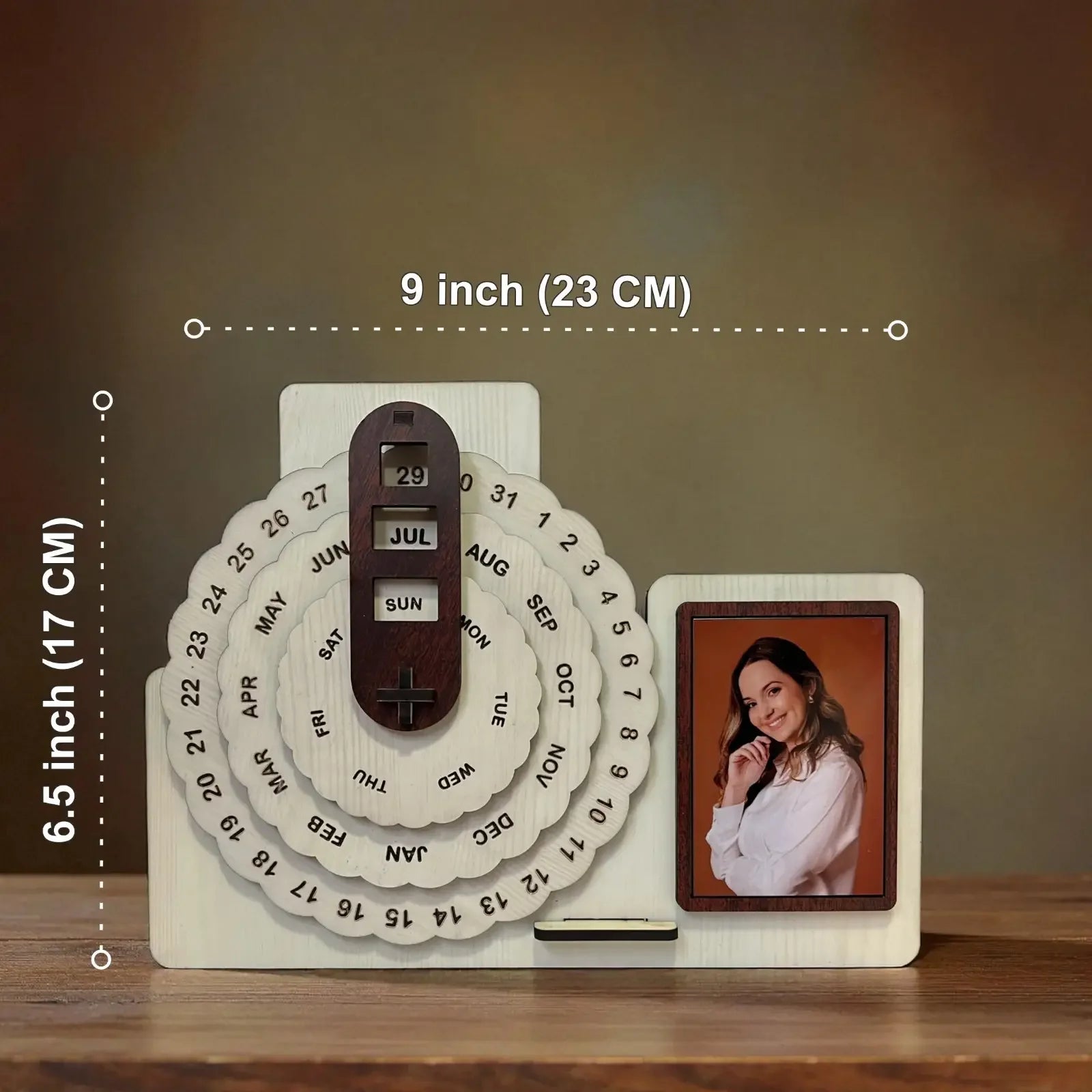Compact daily planner photo calendar for study table