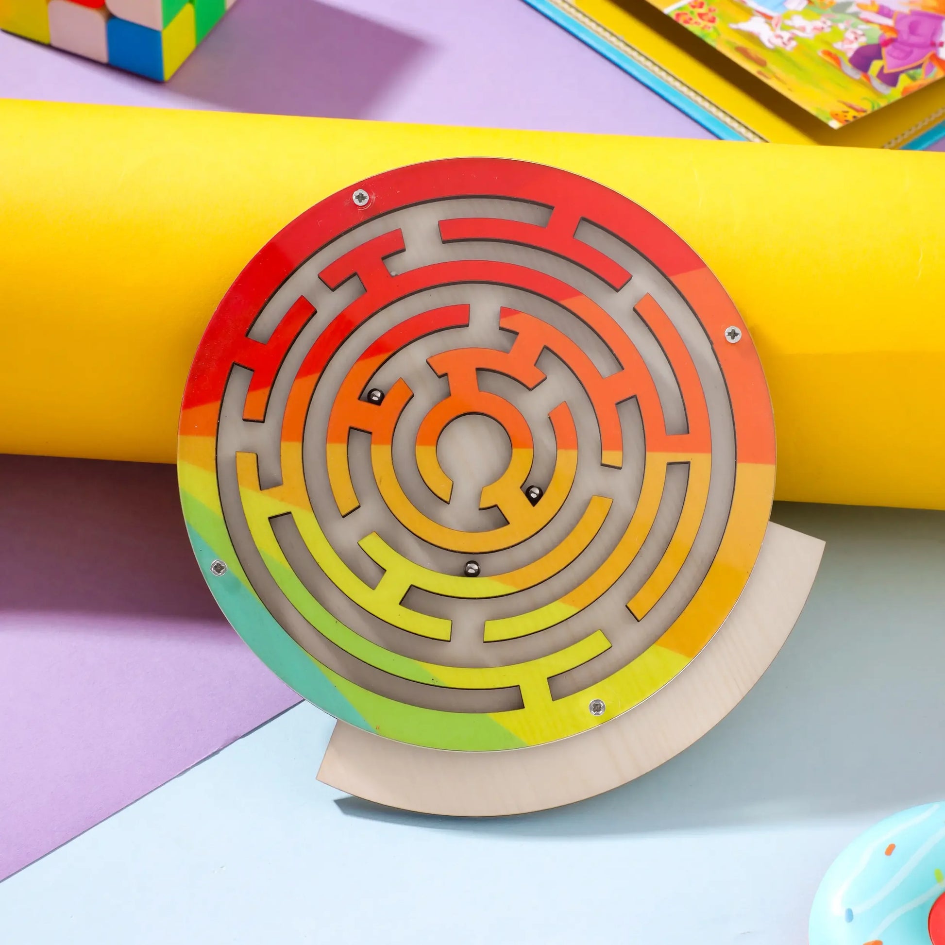 Colorful Circular Maze Game for Kids - Precious Art Gifts