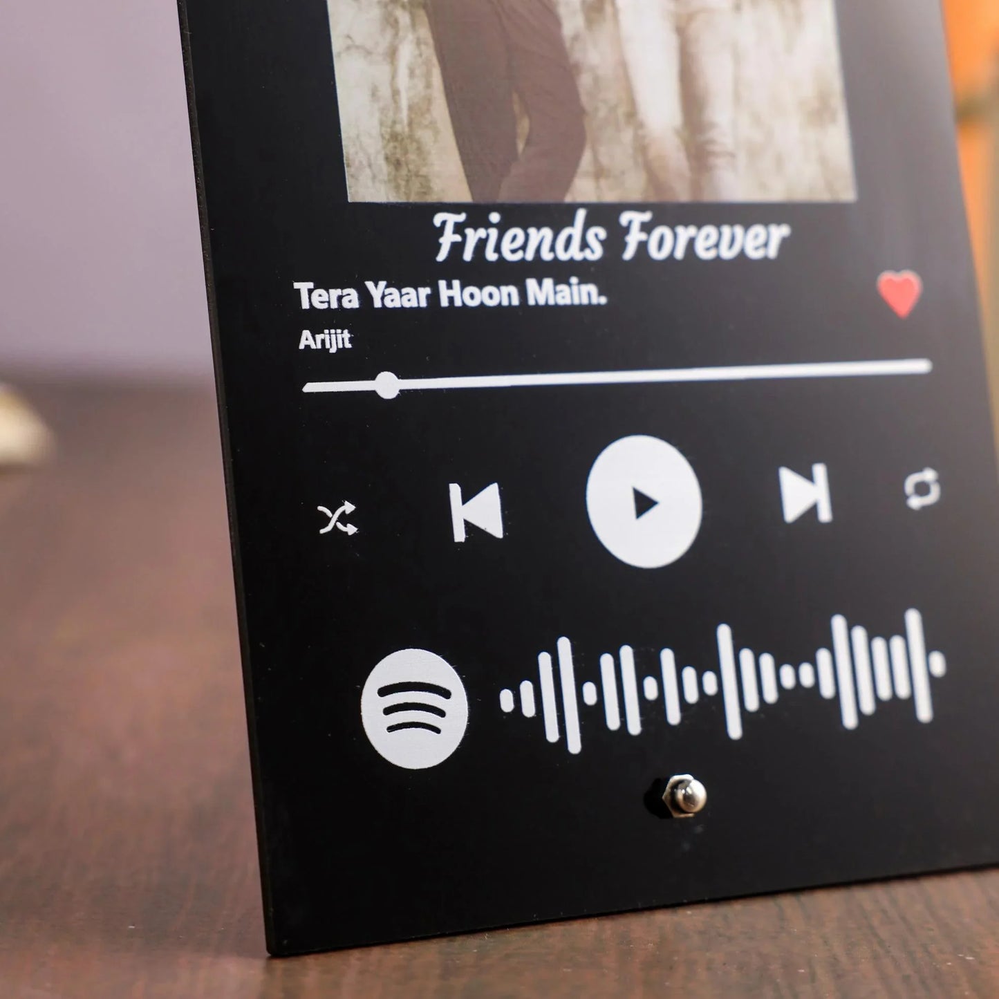 Personalized Black Spotify Acrylic Frame with Photo - Precious Art Gifts