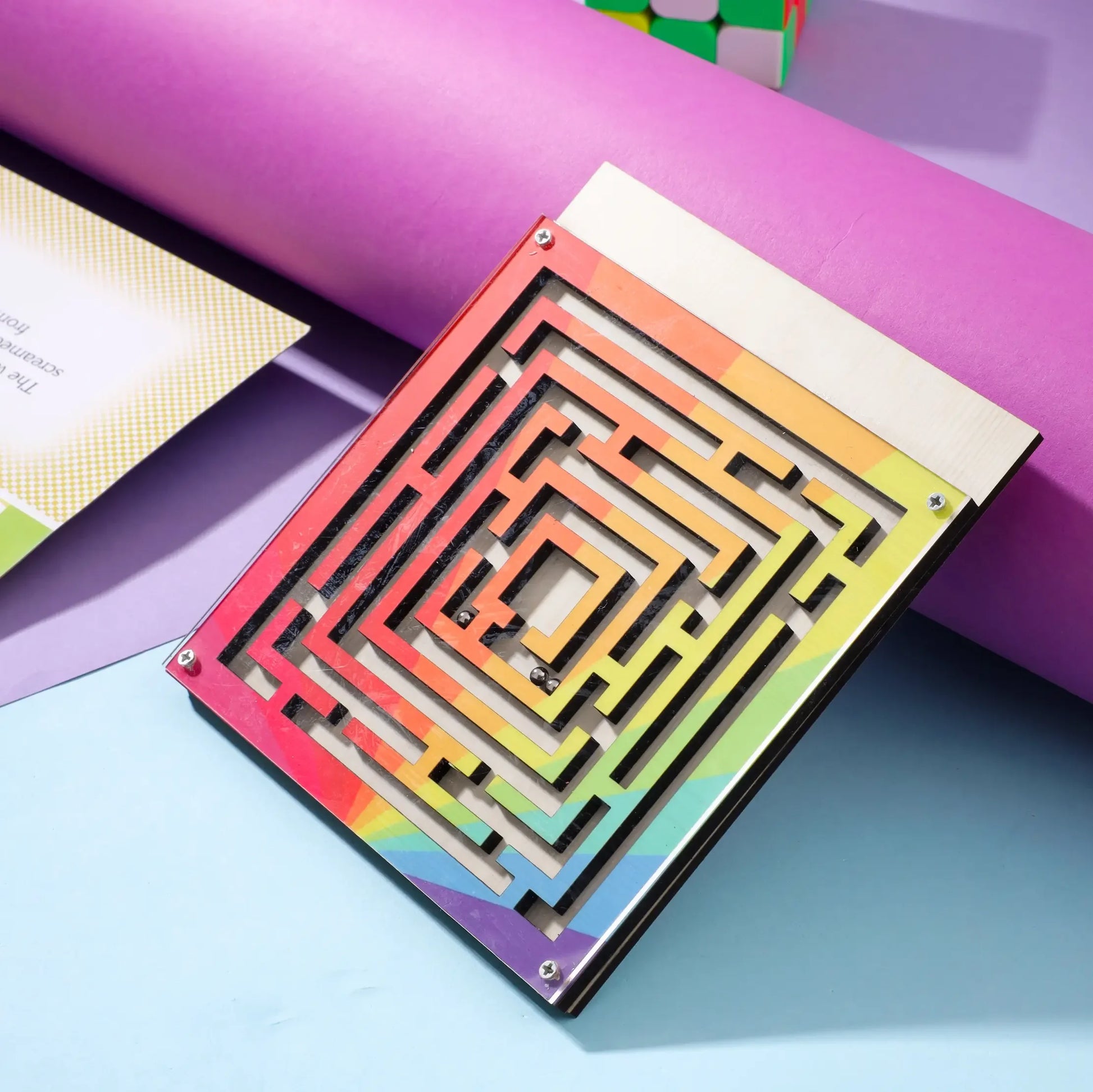 Colorful Square Maze Game for Kids - Precious Art Gifts