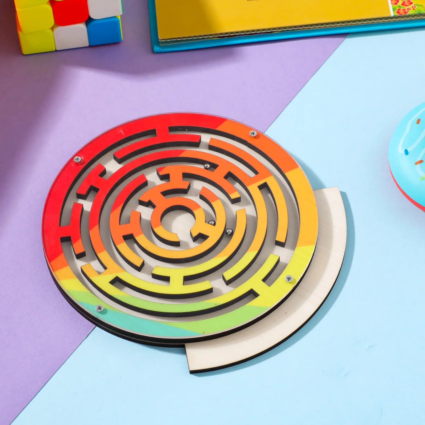 Colorful Circular Maze Game for Kids - Precious Art Gifts