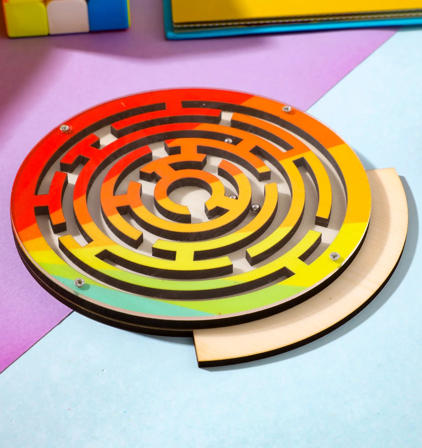 Colorful Circular Maze Game for Kids - Precious Art Gifts