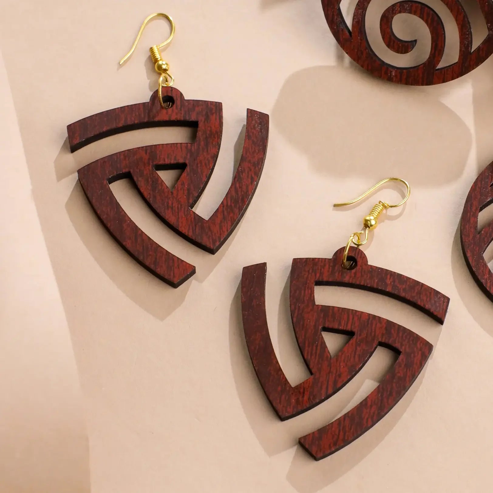 Combo of 4 Pair Beautiful Wooden Earrings Set for Women/Girls - Precious Art Gifts