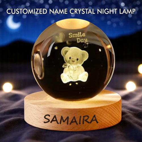 Precious Art Gifts crystal teddy night lamp
