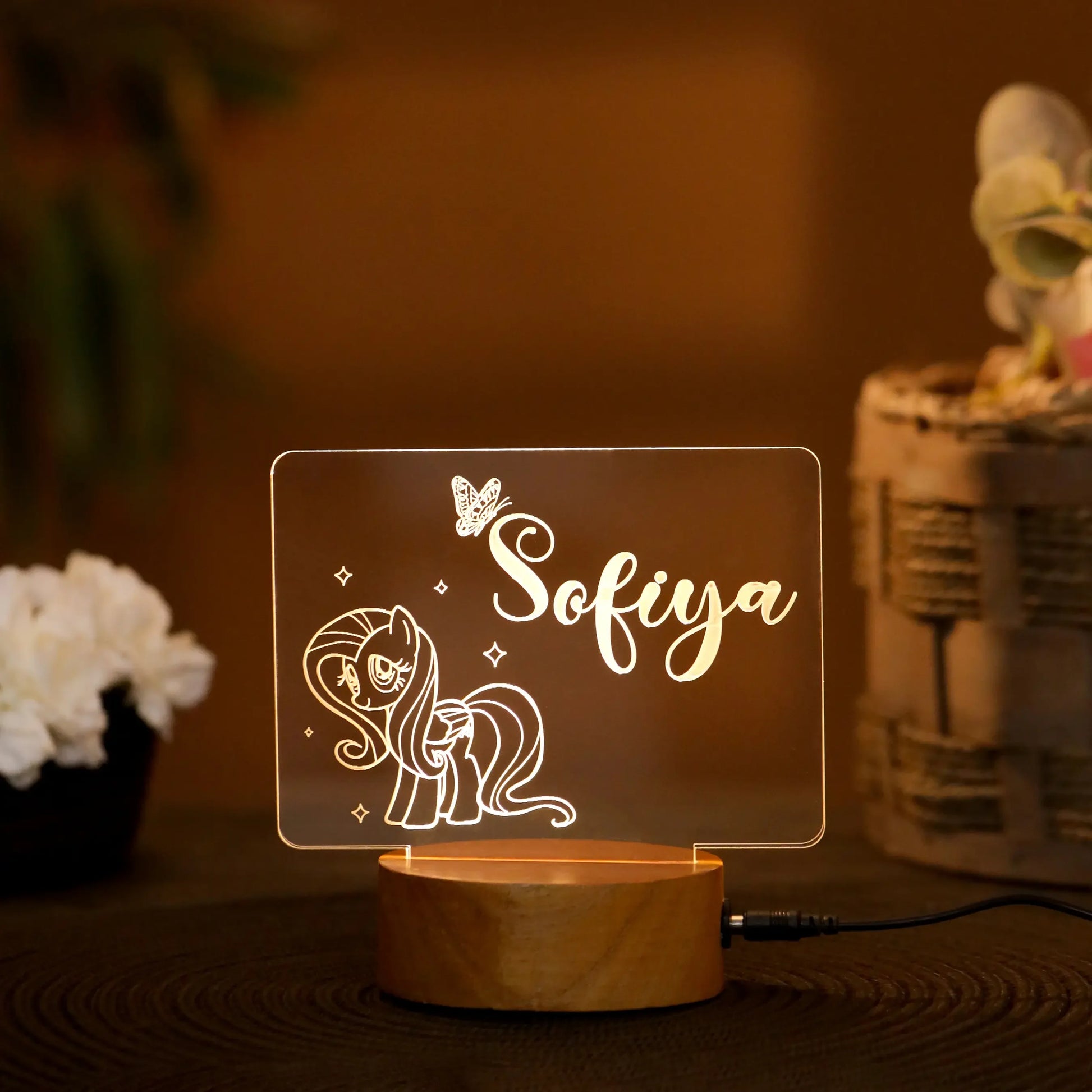 Customized 3D Acrylic Name Night Lamp - Precious Art Gifts