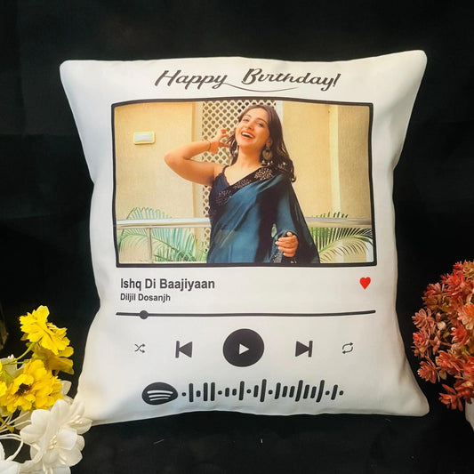 Personalized Spotify Photo Pillow with Song - Precious Art Gifts