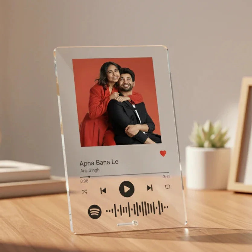 Spotify Code On Frame Personalized Spotify Glass Frame with Photo & Song Code | Photo Frame ...