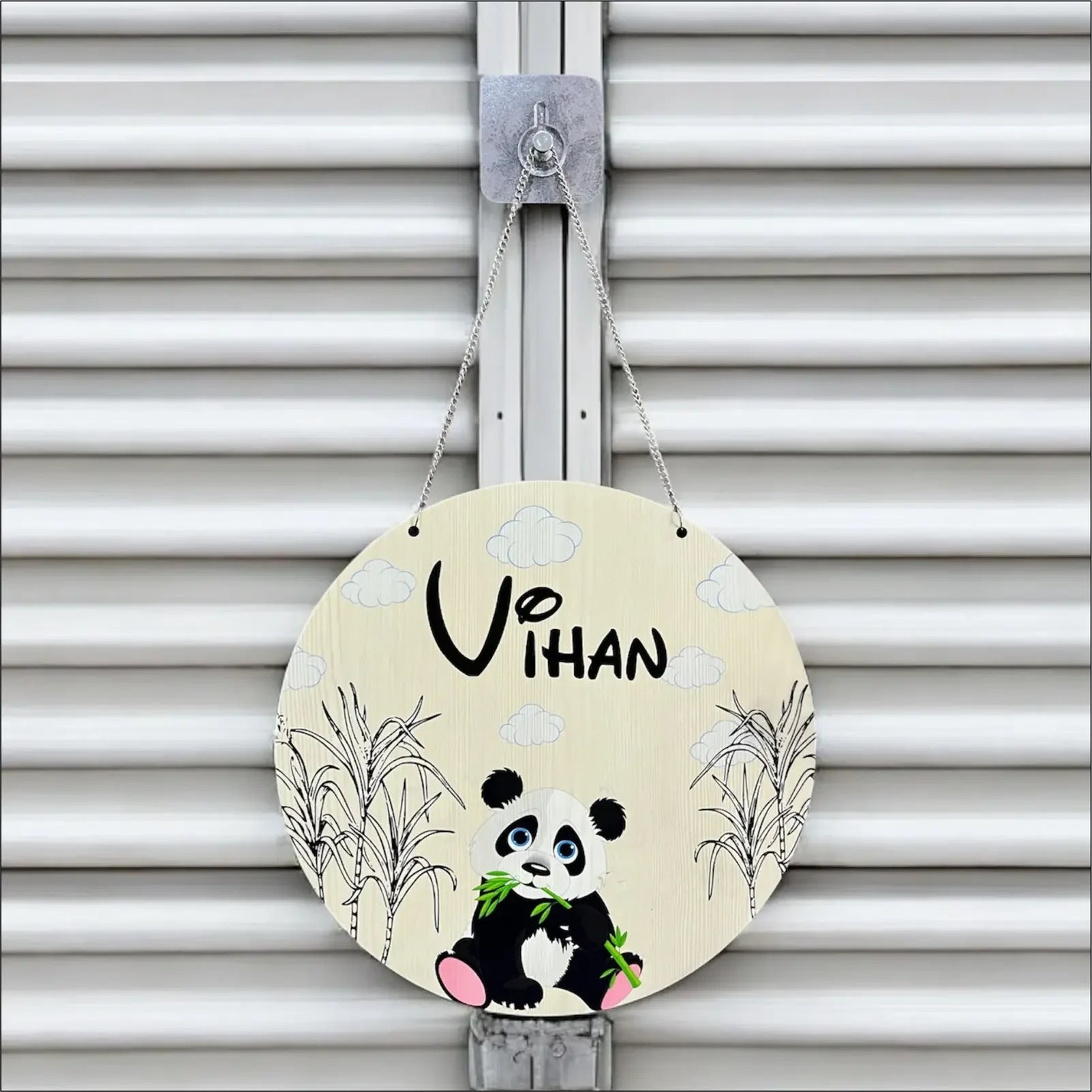 Personalized Panda Name Plate for Kids - Precious Art Gifts
