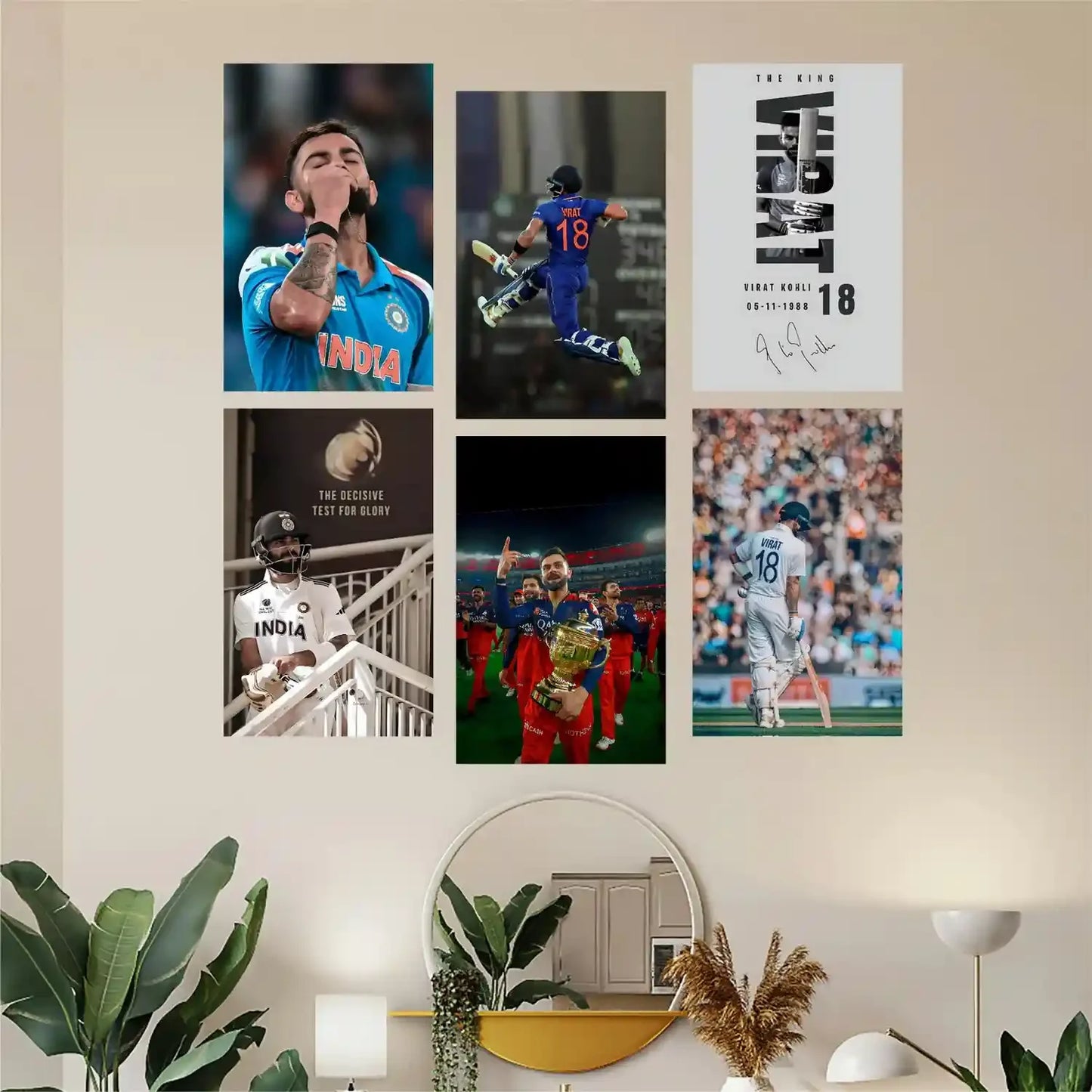 Virat Kohli wall poster set for room decor | Precious Art Gifts