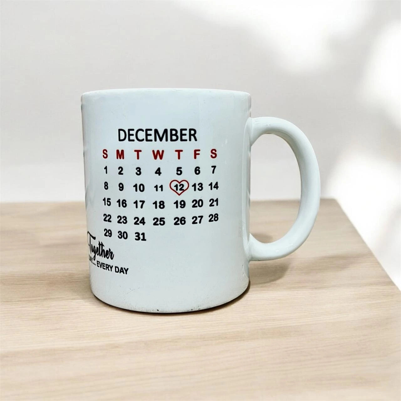 Personalized Photo Coffee Mug with Calendar – A Unique Gift for Special