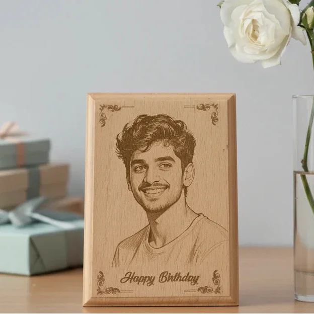 Customized wooden photo birthday gift