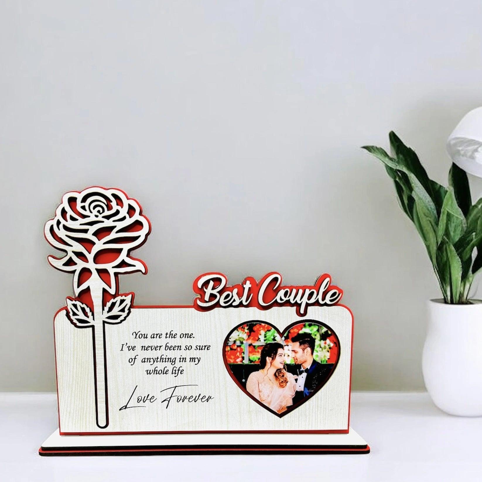 Best Couple Wooden Desk Photo Frame - Precious Art Gifts