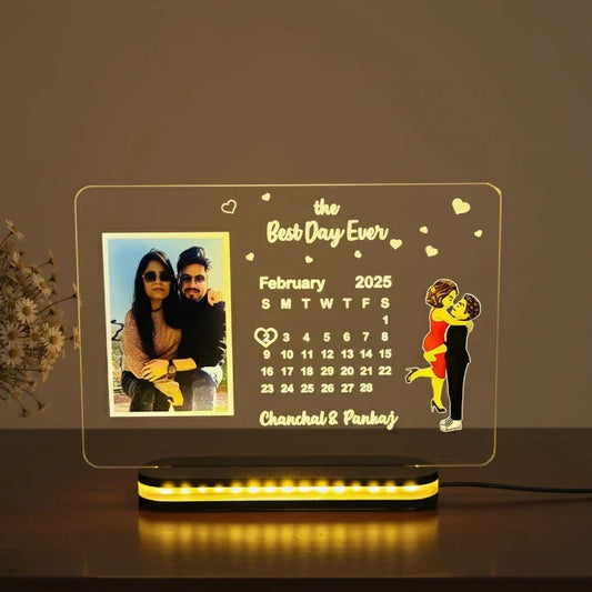 Personalized ‘Best Day Ever’ LED Night Lamp - Precious Art Gifts