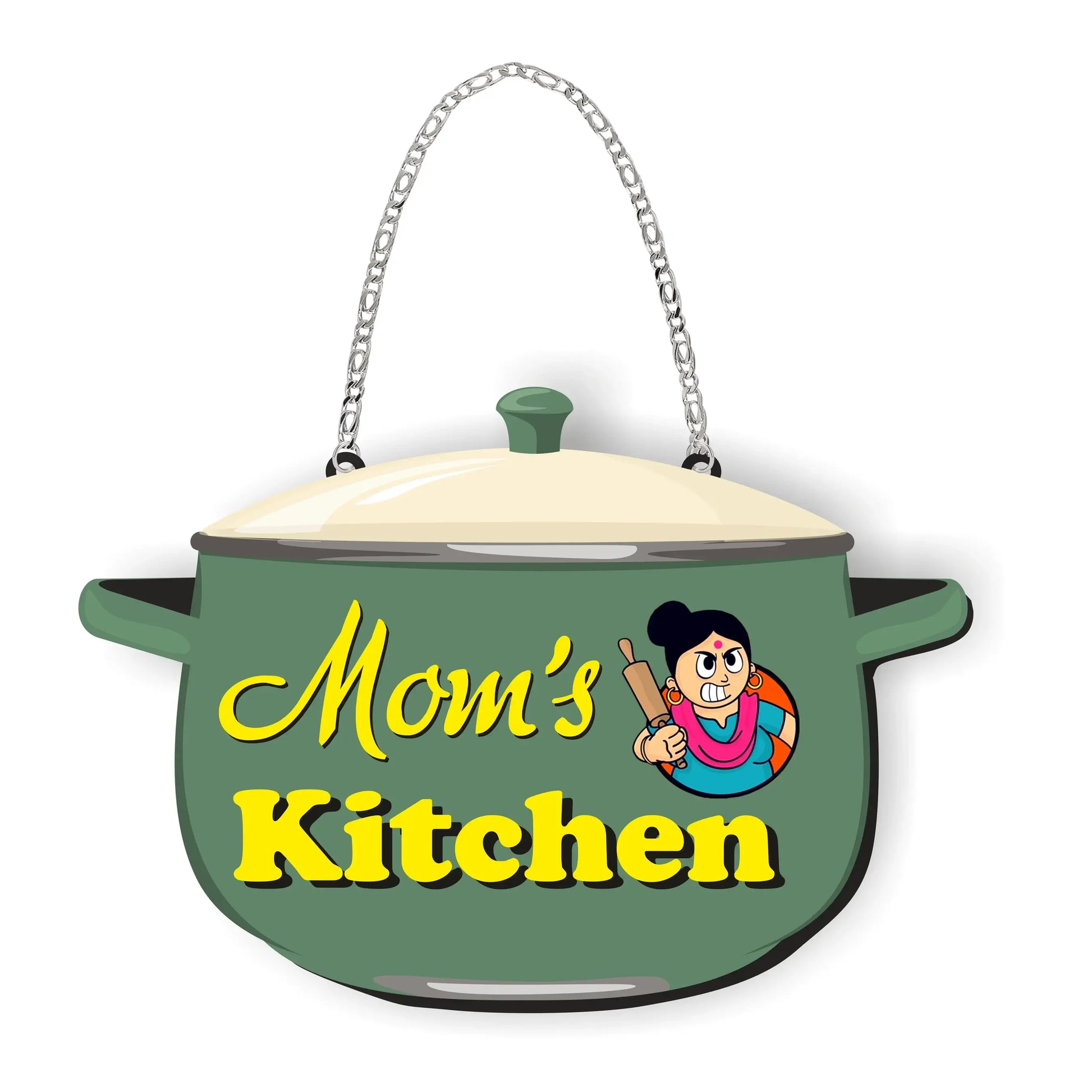 Printed Mom's Kitchen Door Name Sign Board - Precious Art Gifts