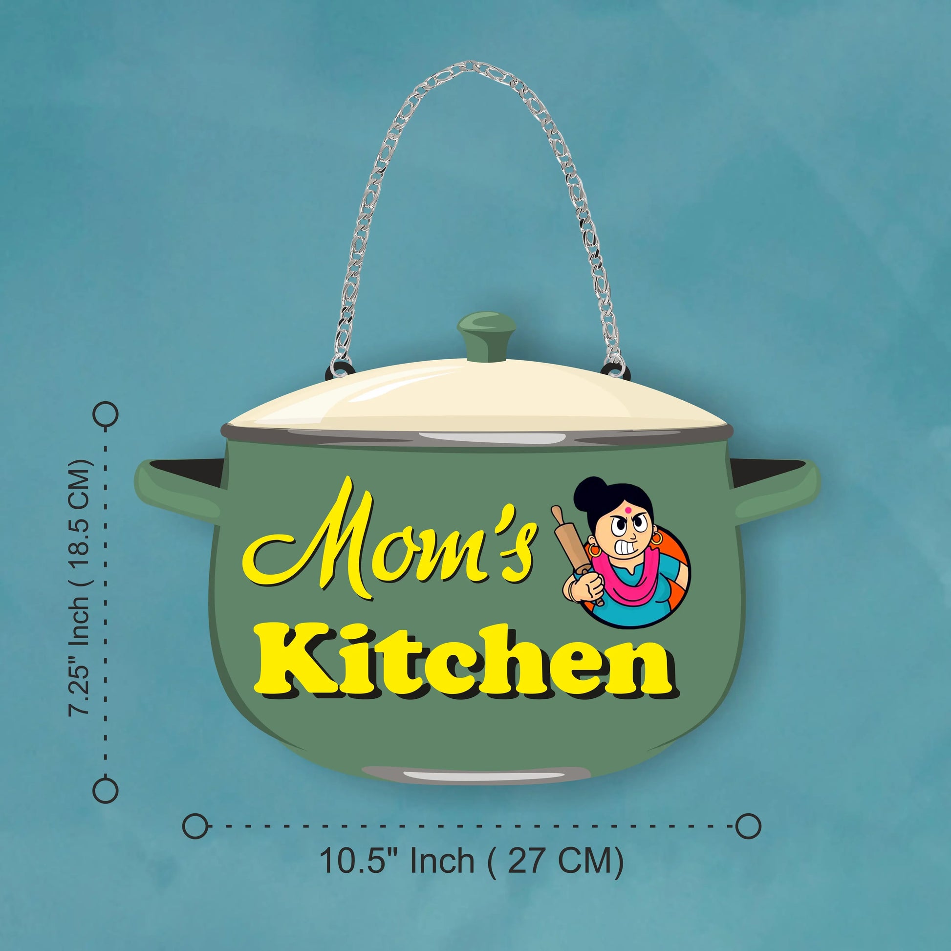Printed Mom's Kitchen Door Name Sign Board - Precious Art Gifts