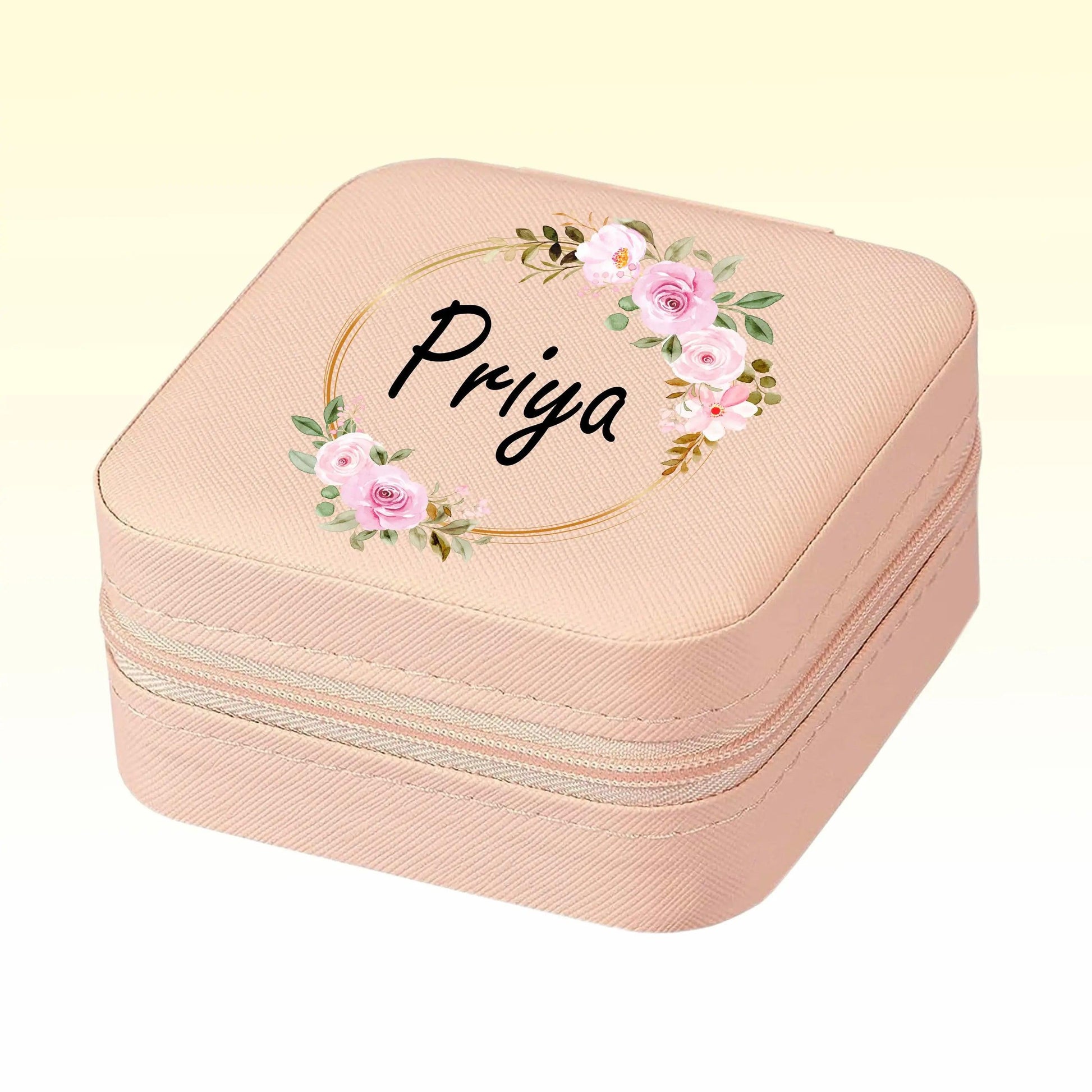 Mini Jewellry Organizer Box with Custom Name for Women - Precious Art Gifts